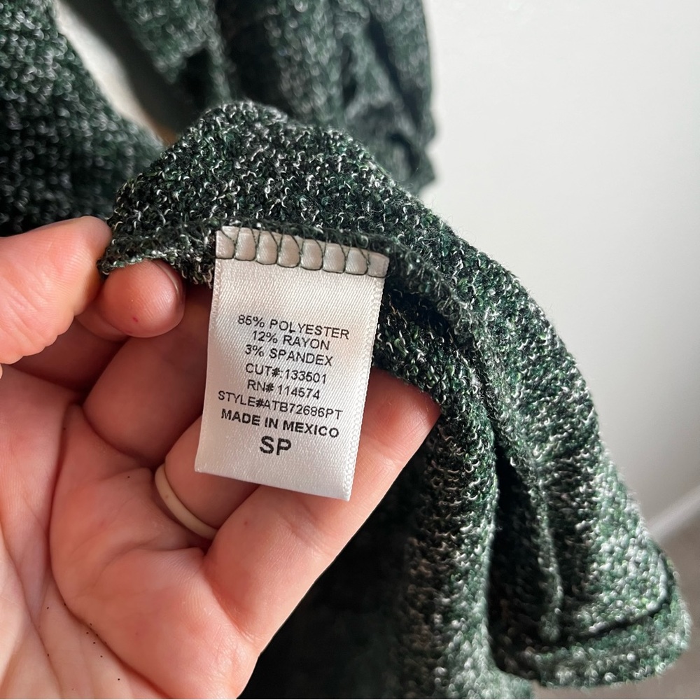 NWT Anthropologie RO & DE Stella Ruffled Green Mini Dress Multiple Petite Sizes - Picture 7 of 9